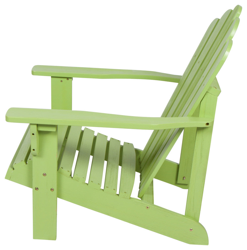 Shine Company Westport II Adirondack Chair With Hydro-Tex Finish, Lime Green