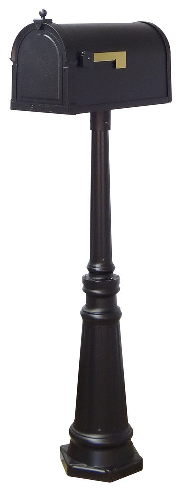 Berkshire Curbside Mailbox and Tacoma Mailbox Post With Direct Burial Kit