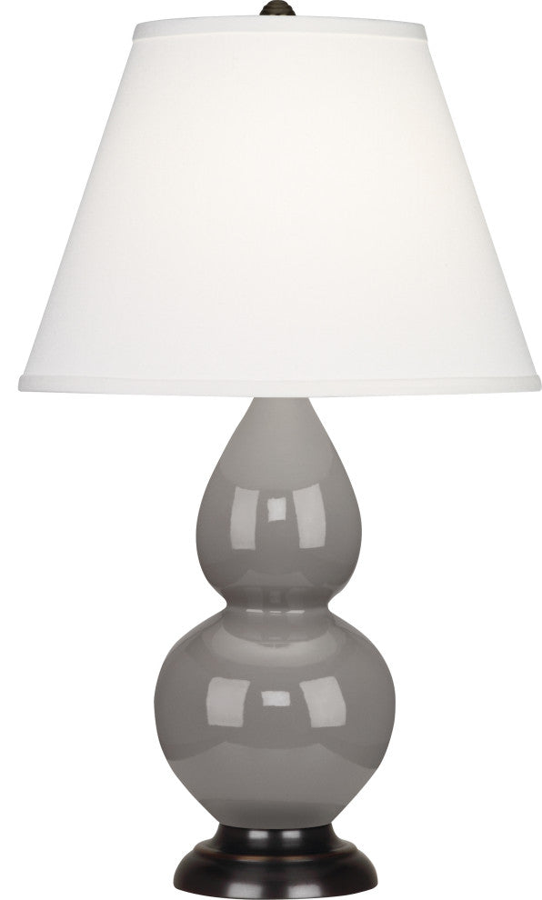 Small Double Gourd Accent Lamp, Smokey Taupe