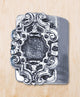 Ornate Bolt Cover Universal, Polished Pewter