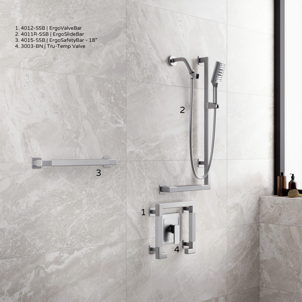 Seville Valve Bar, Brushed Nickel
