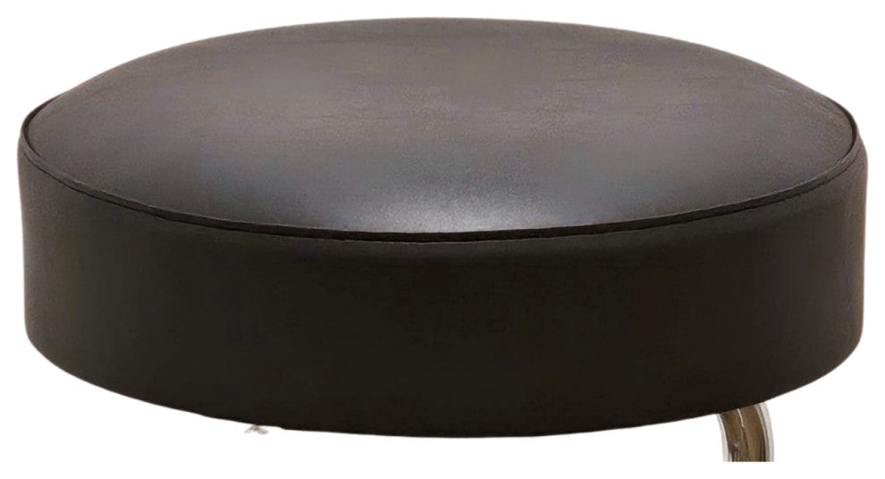 Retro Home Single Ring 30" Swivel Bar Stool, Black