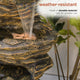 5-Level Rock Pond Fountain With Miniature Lights, Gray
