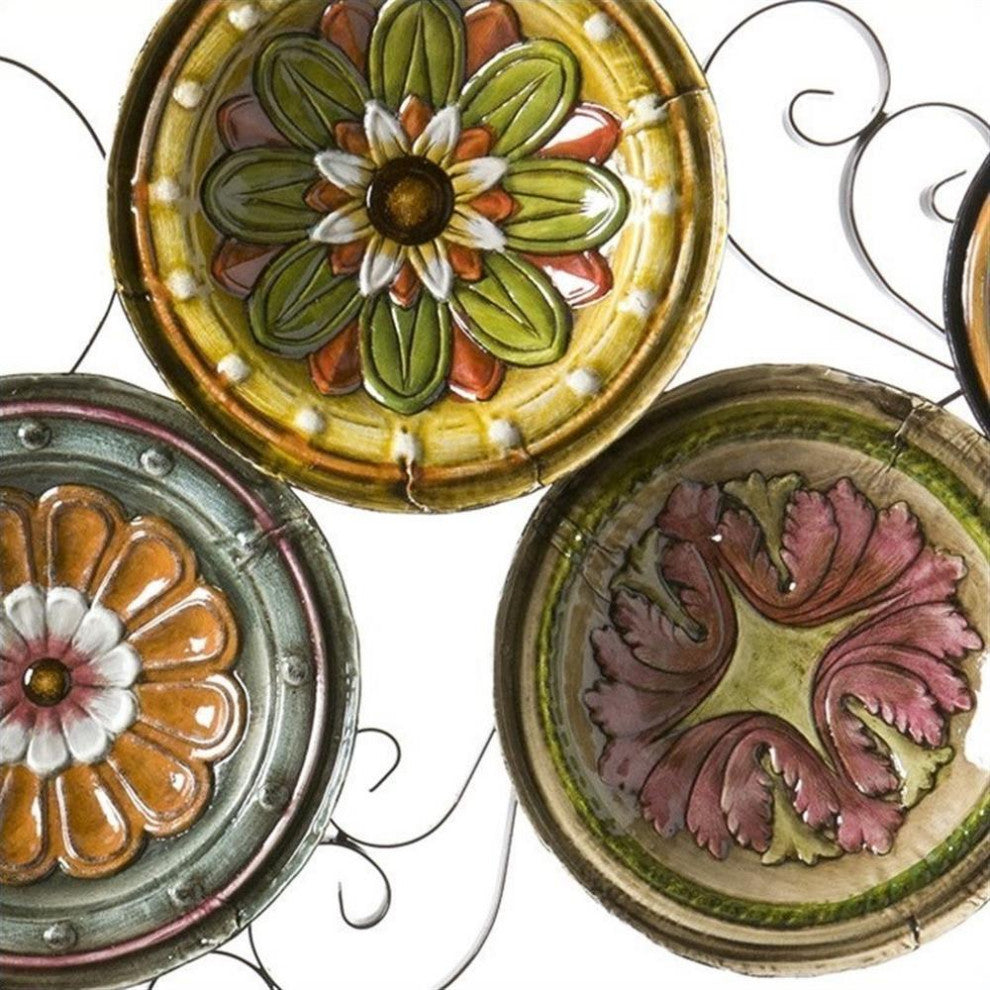 SEI Furniture Zamora Hand Painted and Glazed Wall Art-Scattered