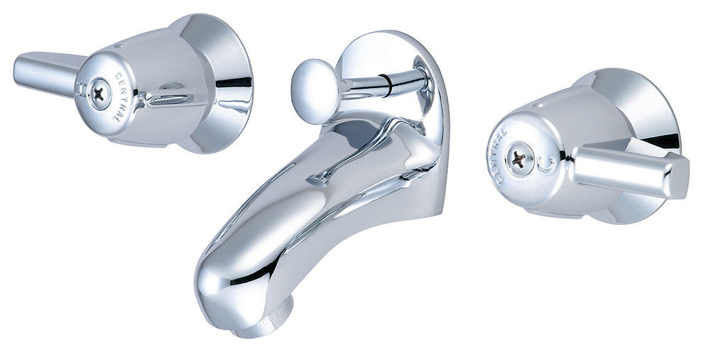 Central Brass Two Handle Slant Back Bathroom Faucet