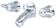Central Brass Two Handle Slant Back Bathroom Faucet
