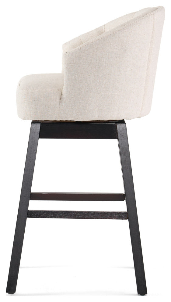 Westman Fabric Upholstered Swivel Seat Bar Stools, Set of 2