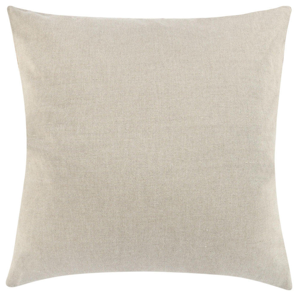 Origin Belgian Linen Blend Throw Pillow by Kosas Home, Chestnut Brown, 22x22