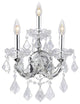 Elegant Maria Theresa Wall Sconce, Chrome Finish With Royal Cut Crystal