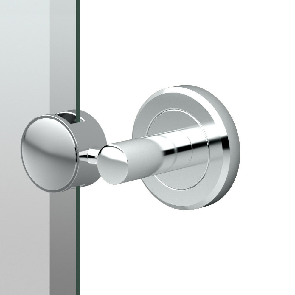 Latitude II 24" Frameless Rectangle Mirror, Chrome