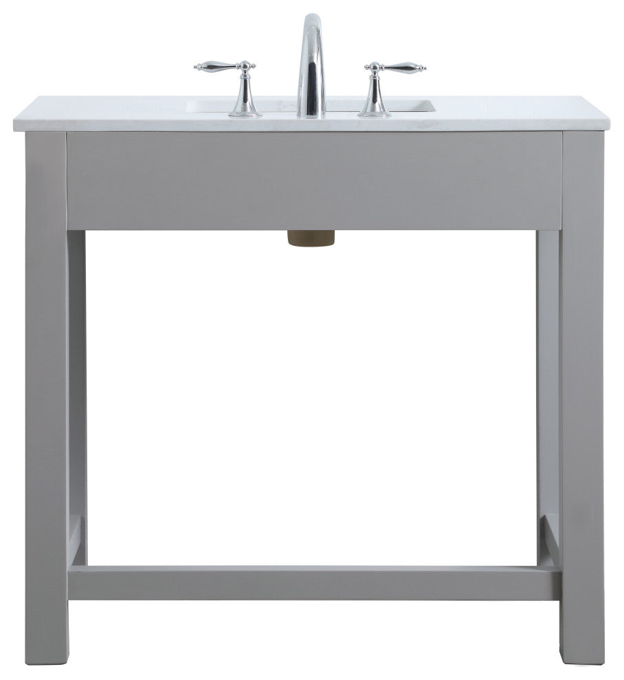 36" ADA Compliant Bathroom Vanity, Gray