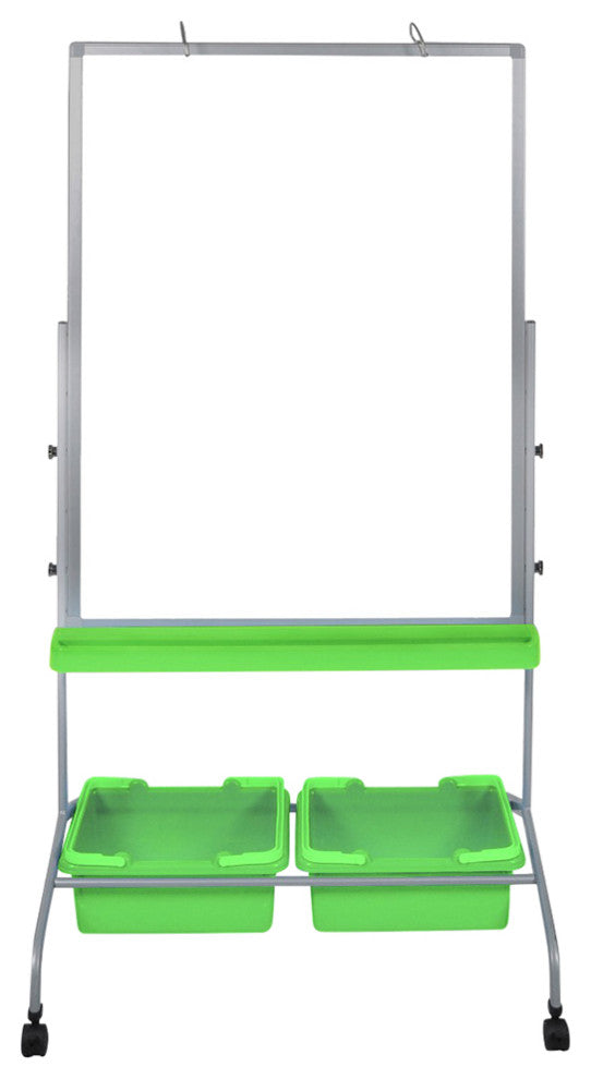 Classroom Chart Stand with Storage Bins