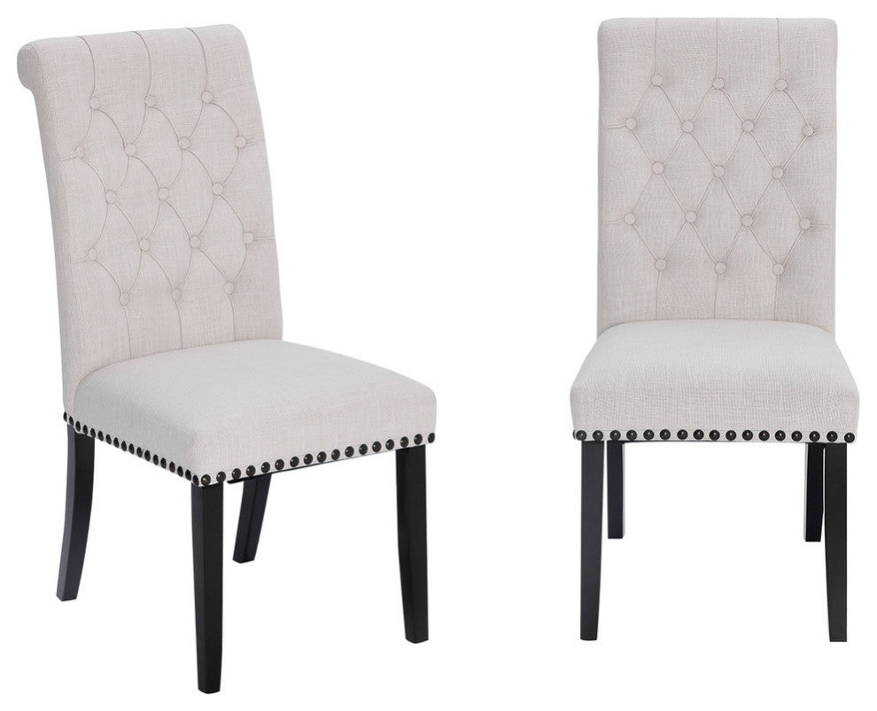 Home Beyond 2-Piece Dining Chair Set, Beige