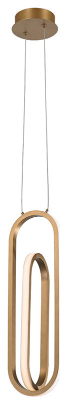1 Light Modern Mini-Pendant, Satin Gold