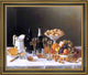 John F Francis Wine, Cheese and Fruit Framed Premium Canvas Print, 16"x20"