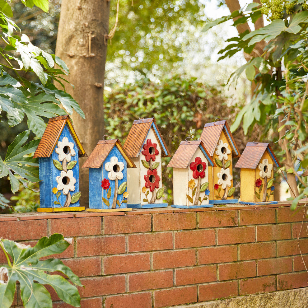 Decorative Wooden Rustic Multi-Functional Hanging Hand-Painted Birdhouse