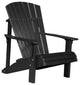 Poly Deluxe Adirondack Chair, Black