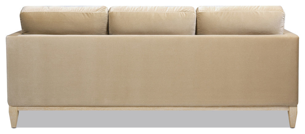 Knox 84" Modern Farmhouse Sofa, Fawn Brown Performance Velvet