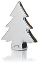 4.5" Tall "Teton" Ceramic Christmas Tree Tabletop Decoration, Silver, Set of 6