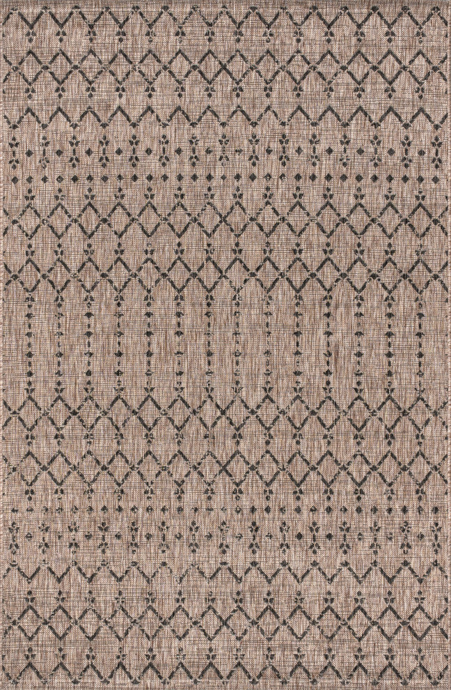 Ourika Moroccan Geometric Textured Weave Indoor/Outdoor Area Rug