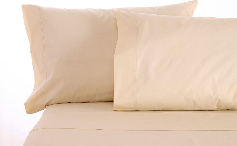 mySheet Set, 100% Natural Cotton Sheet Set, Queen, Up to 18", Natural