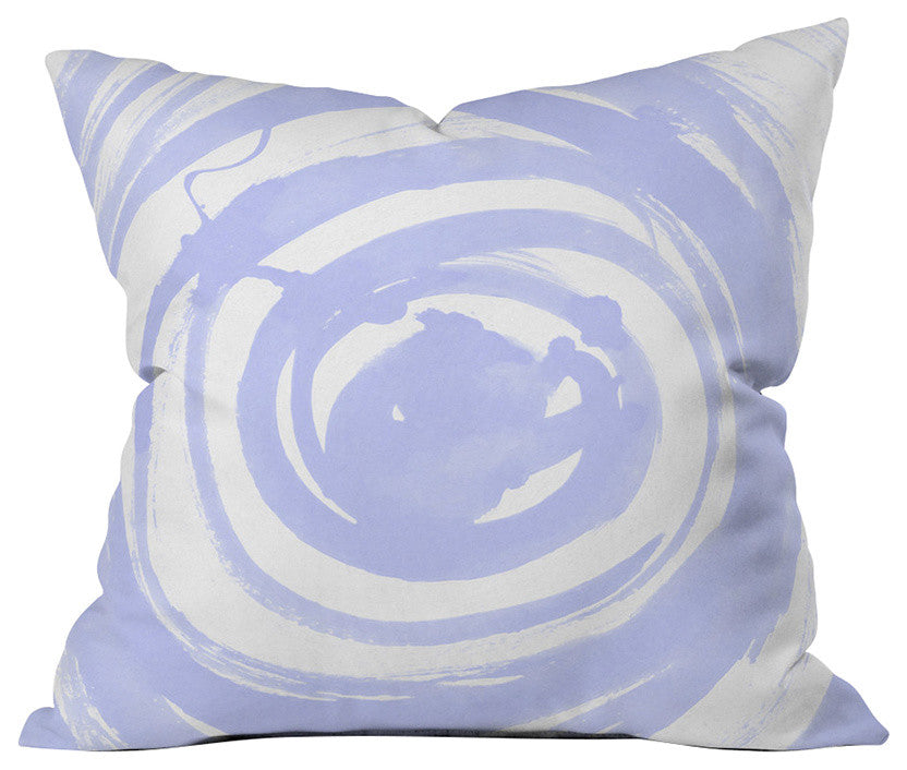Amy Sia Swirl Pale Blue Throw Pillow, 26"x26"