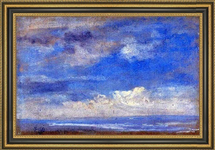 Eugene-Louis Boudin Clouds Framed Premium Canvas Print, 18"x27"