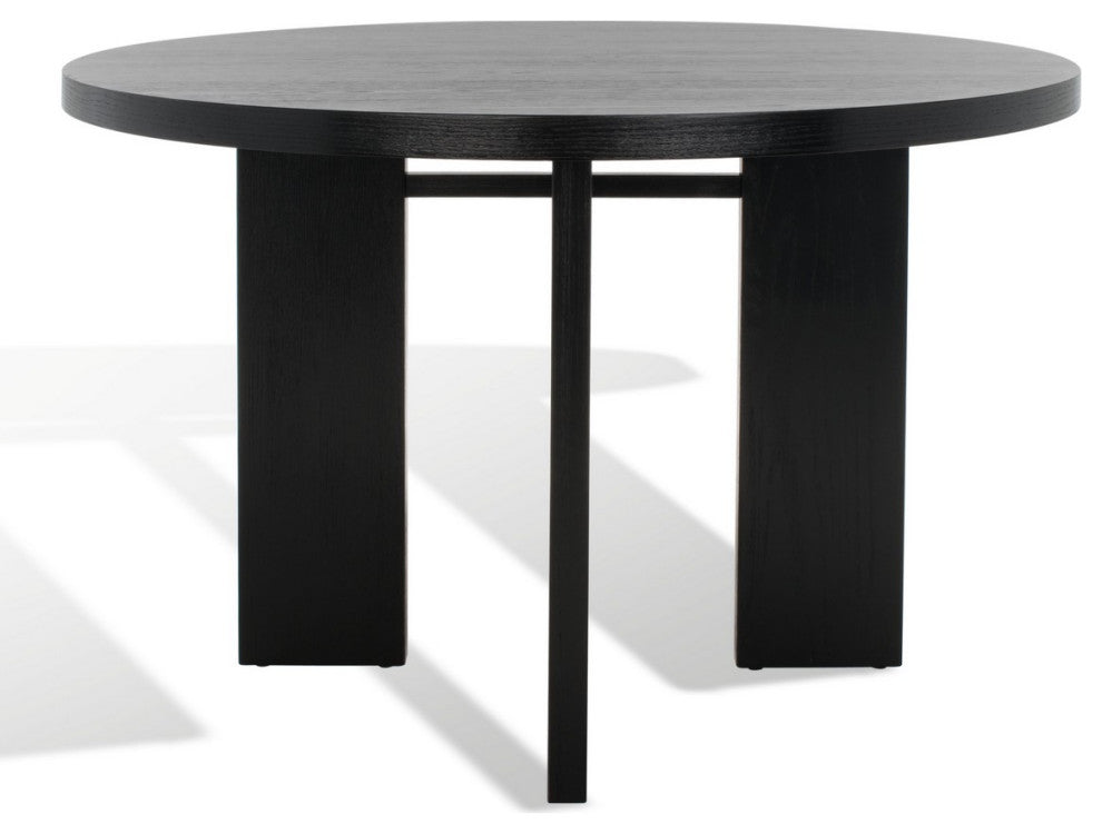 Safavieh Couture Calamaria Round Wood Dining Table, Black
