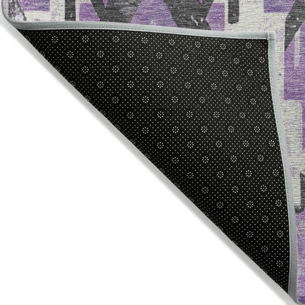 Machine Washable Indoor/Outdoor Chantille ACN1878 Purple 2'6" x 3'10" Rug