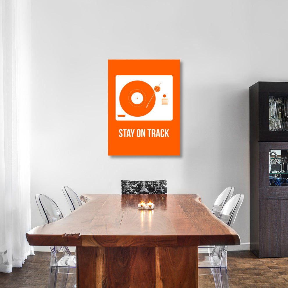 "Stay On Track Orange" Poster Fine Art Print