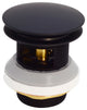 Tip Toe Integrated Overflow Bath Drain In Polished Brass, Powder Coated Flat Black