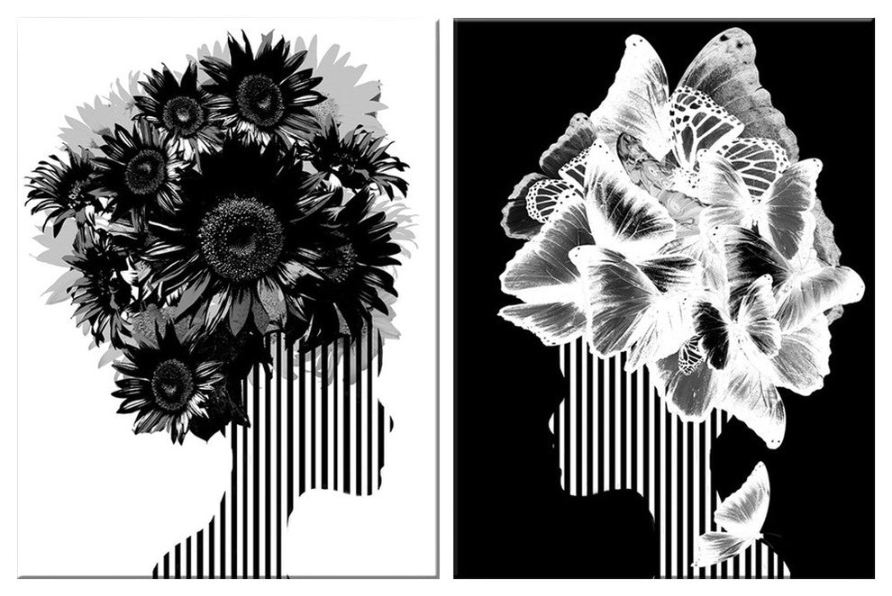 Wrapped Canvas 'Mod Swag II' 2 Piece Wall Decor, 2-Piece Set, 40"x60"