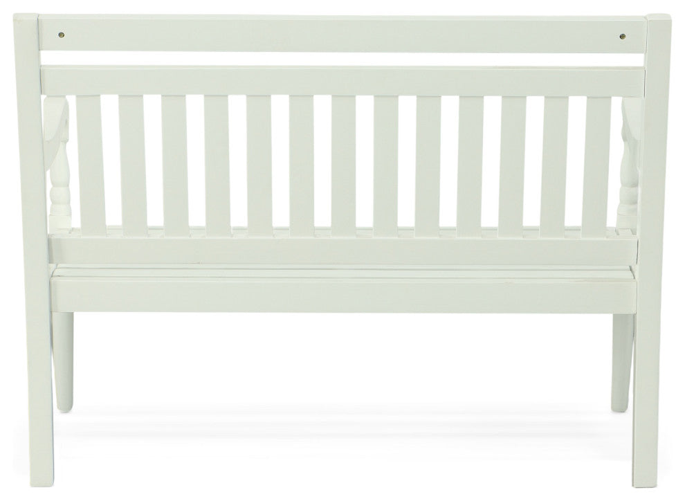 Belmont Outdoor Woodoor Bench, White