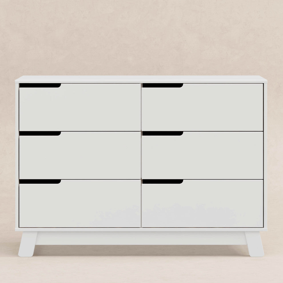 Hudson 6-Drawer Assembled Double Dresser, White