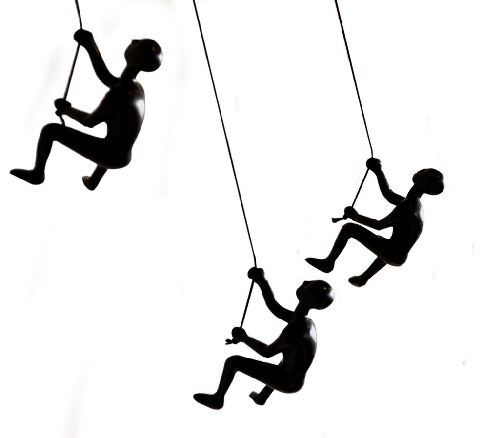 Climbing Man, Black, 3 Pack