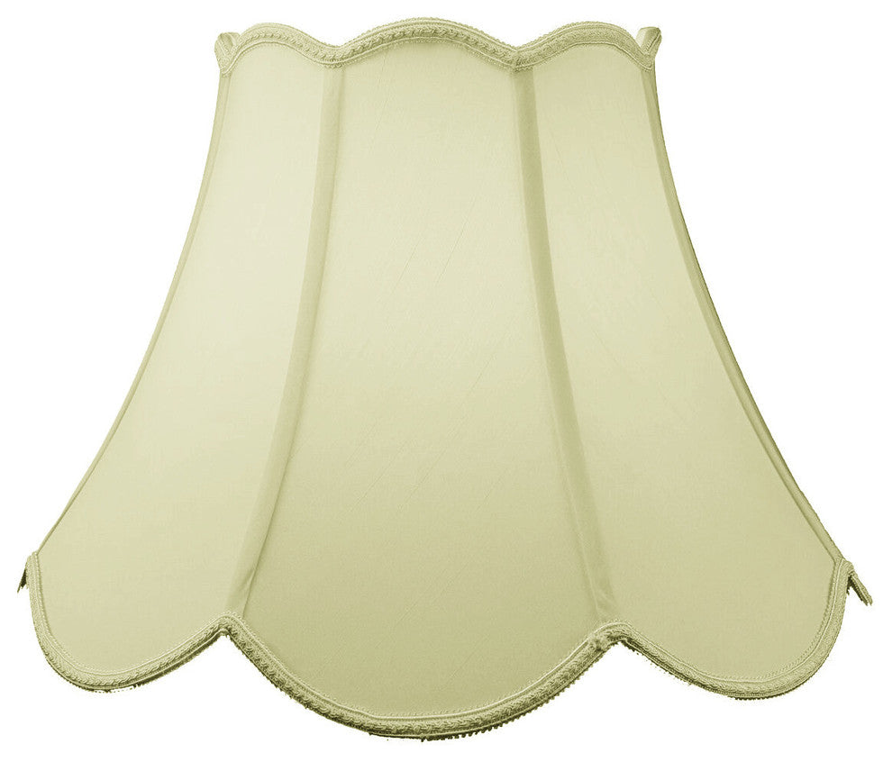 9x18x13 Scalloped Bell Lamp Shade Eggshell