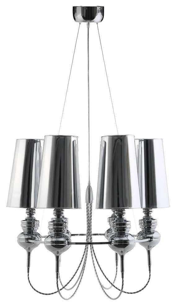 Modern Urban Contemporary Stainless Steel Chandelier Light, Silver Steel