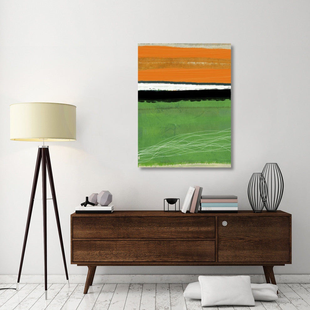 "Orange And Green Abstract 1" Fine Art Print