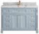 Paris 48" Single Sink Bathroom Vanity, Blue Heather 2" Viola Gold