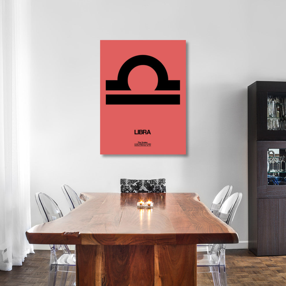 "Libra Zodiac Sign Black" Fine Art Print