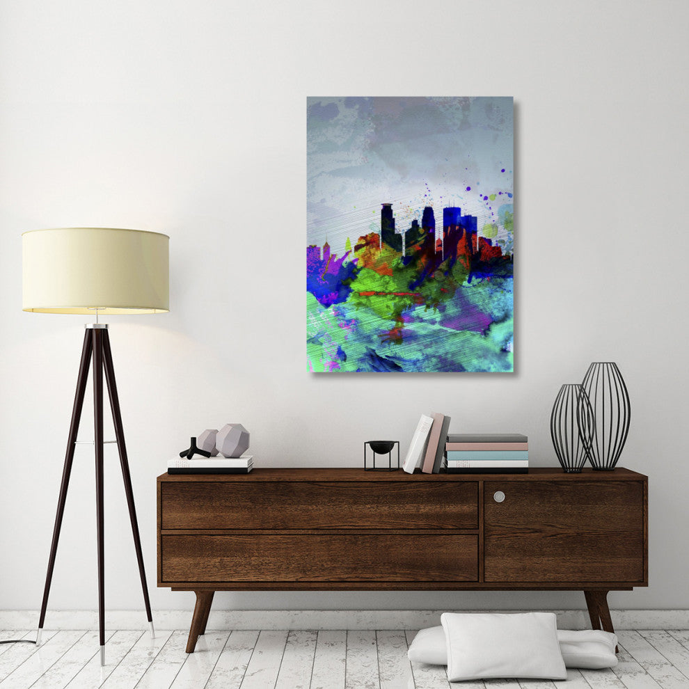 "Minneapolis Watercolor Skyline" Fine Art Print