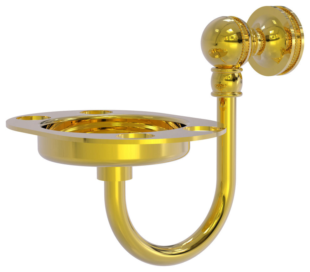 Mambo Tumbler and Toothbrush Holder, Polished Brass