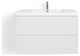 The Beacon Bathroom Vanity, Single Sink, 36", High Gloss White, Wall Mounted
