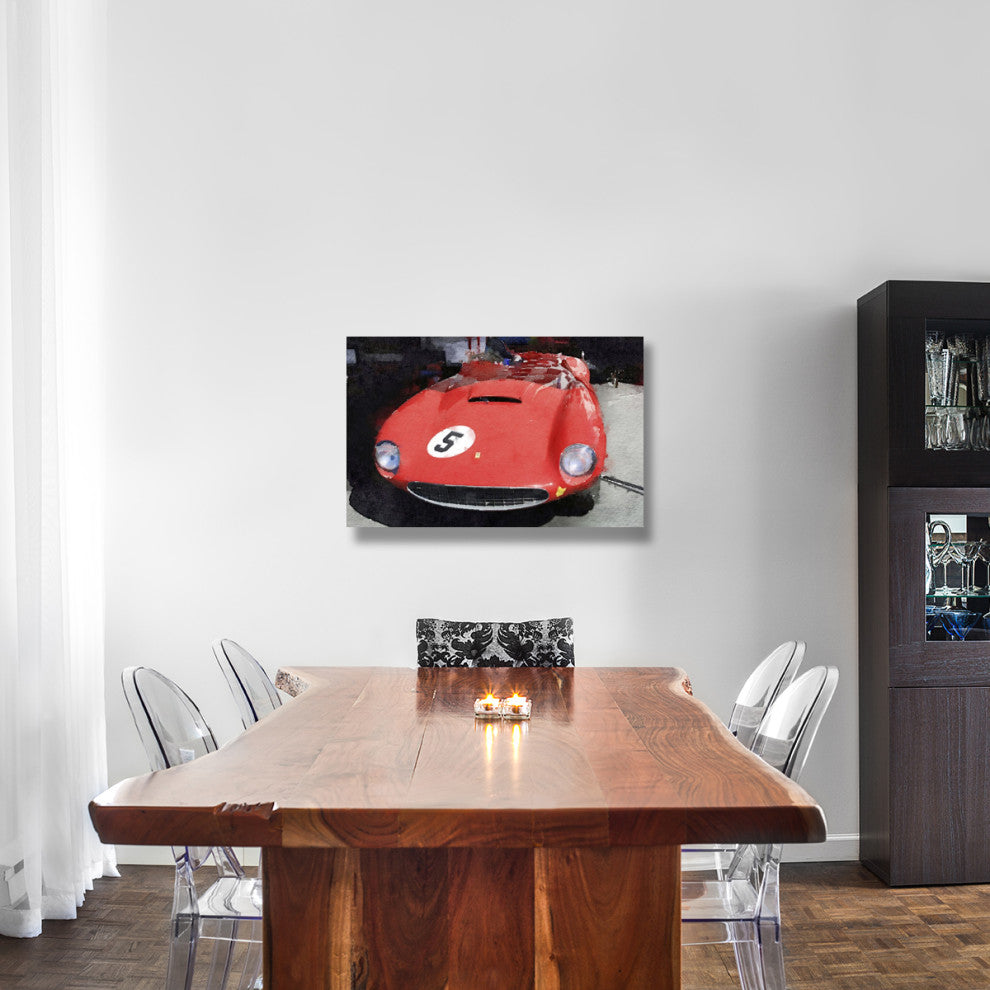 "1962 Ferrari in the Pits Watercolor" Fine Art Print