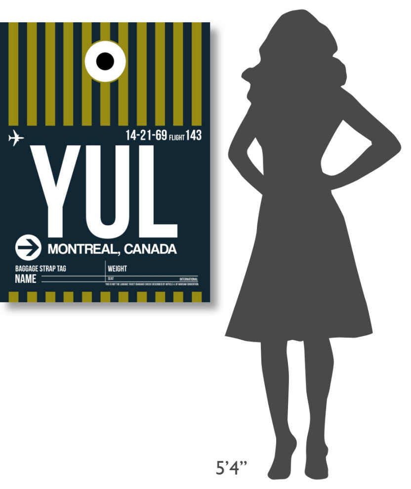 "YUL Montreal Luggage Tag 1" Fine Art Print