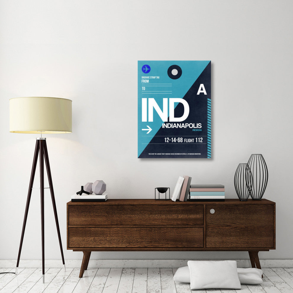 "IND Indianapolis Luggage Tag 2" Fine Art Print