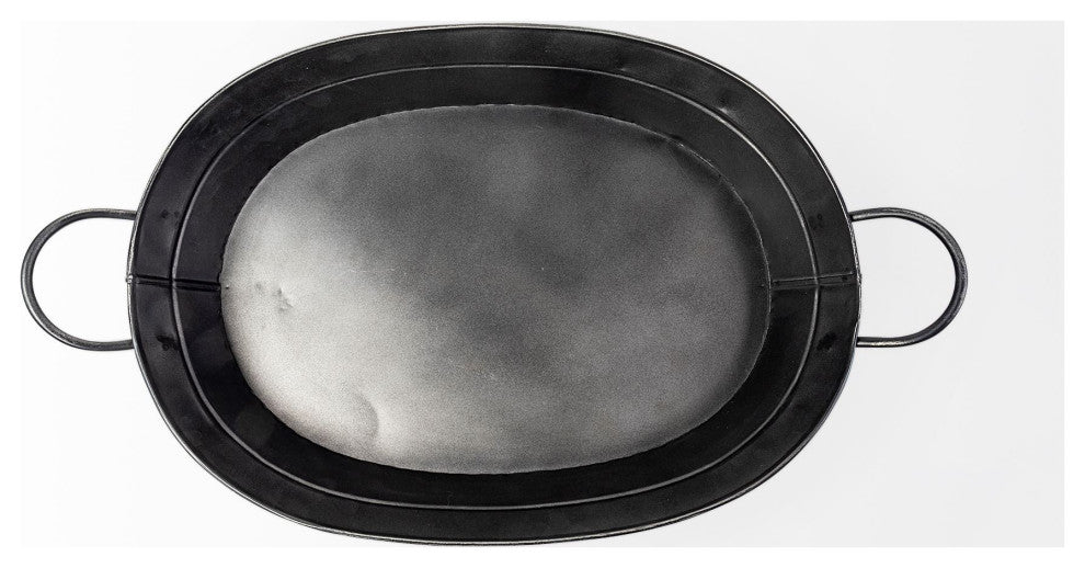 Reno Black Metal Vintage Inspired Basket