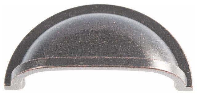 Belwith Hickory 3 " Williamsburg Oil-Rubbed Bronze Cup Cabinet Pull P3055-10B, D