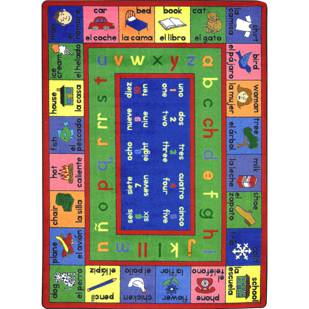 Kid Essentials Rug, LenguaLink, Spanish, 7'8"x10'9"