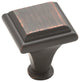 Amerock Manor Knob Raised Square Square Diameter, Oil Rubbed Bronze, 1"